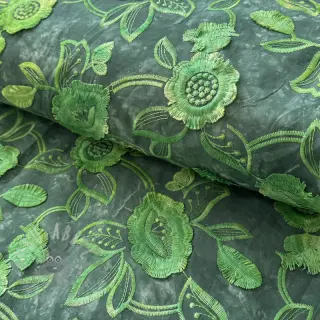 Puuvillakangas TIE DYE EMBROIDERY Flora design A