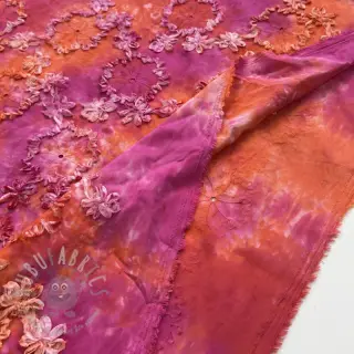 Puuvillakangas TIE DYE EMBROIDERY Eva tape design F