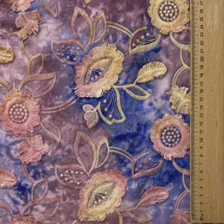 Bavlnená látka TIE DYE EMBROIDERY Flora design C