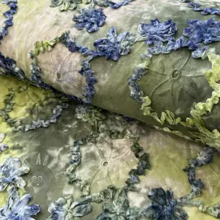 Puuvillakangas TIE DYE EMBROIDERY Eva tape design Ja