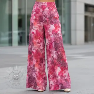Puuvillakangas TIE DYE EMBROIDERY Flora design D