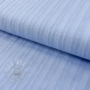 Puuvillakangas VOILE LUREX Stripes light blue