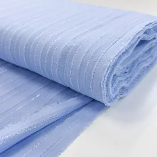 Bavlnená látka VOILE LUREX Stripes light blue