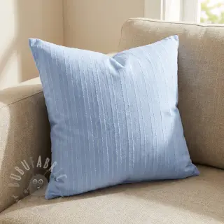 Puuvillakangas VOILE LUREX Stripes light blue