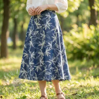 Puuvillakangas JEANS Embroidery Flowers white