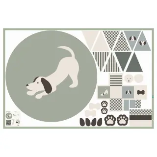 Bavlnená látka Dog PANEL digital print
