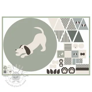 Puuvillakangas Dog PANEL digital print