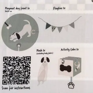 Puuvillakangas Dog PANEL digital print