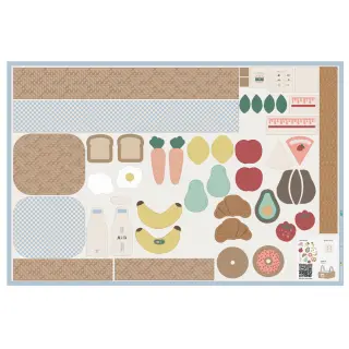 Bavlnená látka Farmers market PANEL digital print