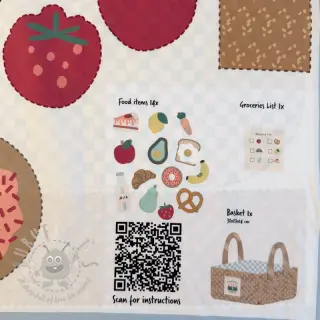 Puuvillakangas Farmers market PANEL digital print