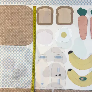 Puuvillakangas Farmers market PANEL digital print
