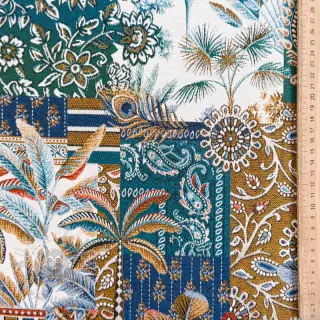 Sisustuskangas jacquard Basmati allover bleu
