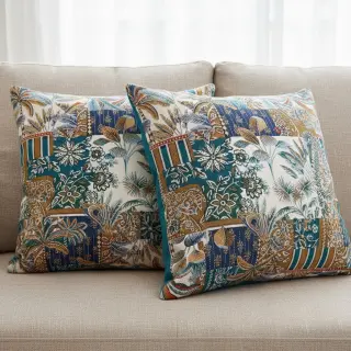 Dekoračná látka jacquard Basmati allover bleu