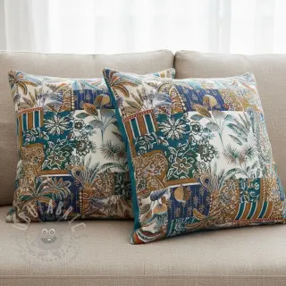 Sisustuskangas jacquard Basmati allover bleu