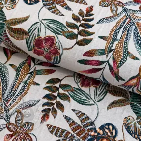 Sisustuskangas jacquard Neroli allover blanc