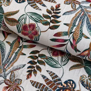 Sisustuskangas jacquard Neroli allover blanc
