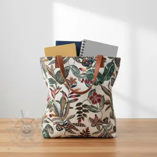 Sisustuskangas jacquard Neroli allover blanc