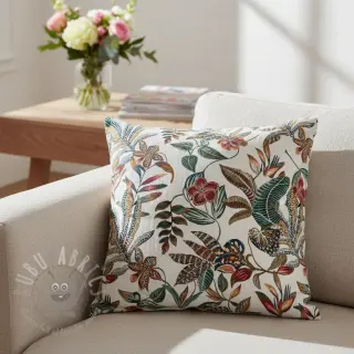 Sisustuskangas jacquard Neroli allover blanc
