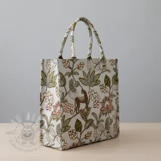 Sisustuskangas jacquard Soliman allover blanc