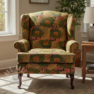 Sisustuskangas jacquard Matcha allover kaki