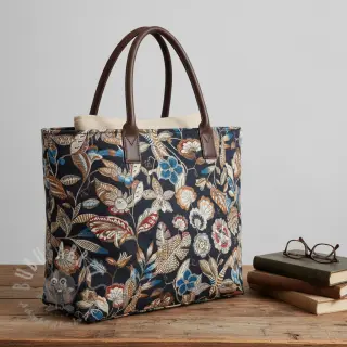 Sisustuskangas jacquard Neroli allover nuit