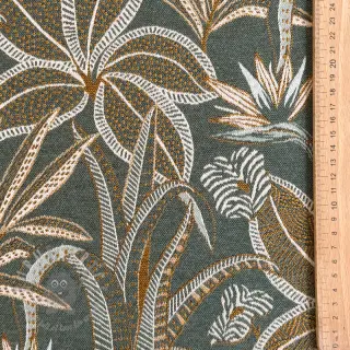 Sisustuskangas jacquard Moranto allover kaki