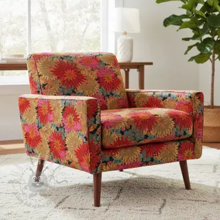 Sisustuskangas jacquard Matcha allover rouge