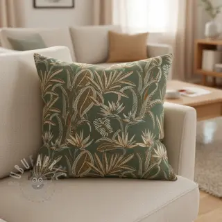 Sisustuskangas jacquard Moranto allover kaki