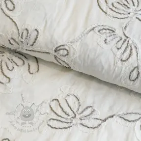 Puuvillakangas EMBROIDERY Loom En Light off white