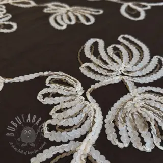 Puuvillakangas EMBROIDERY Loom En Light brown