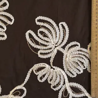 Bavlnená látka EMBROIDERY Loom En Light brown