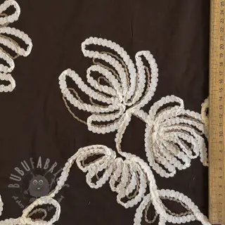Puuvillakangas EMBROIDERY Loom En Light brown