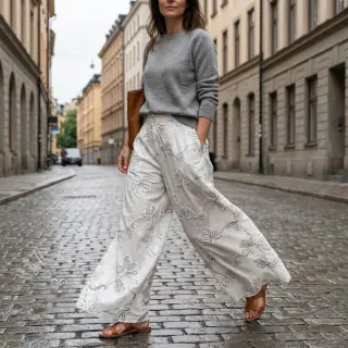 Puuvillakangas EMBROIDERY Loom En Light off white