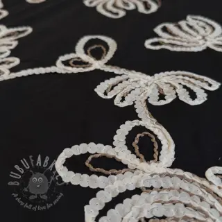 Puuvillakangas EMBROIDERY Loom En Light black