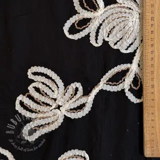 Puuvillakangas EMBROIDERY Loom En Light black