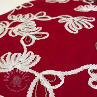 Puuvillakangas EMBROIDERY Loom En Light red