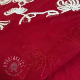 Puuvillakangas EMBROIDERY Loom En Light red