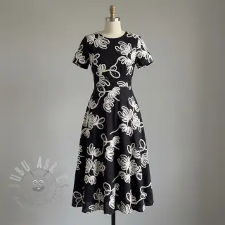 Puuvillakangas EMBROIDERY Loom En Light black