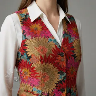Sisustuskangas jacquard Matcha allover rouge