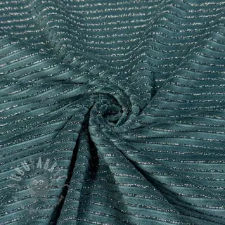 Sametti VELVET LUREX Stripe forest green