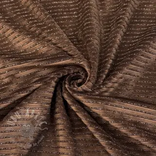 Sametti VELVET LUREX Stripe dark brown