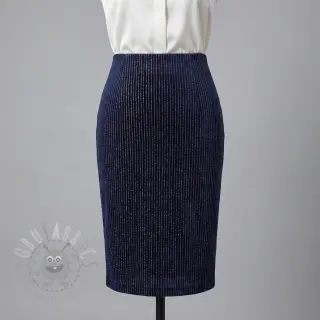 Sametti VELVET LUREX Stripe marine