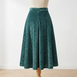 Zamat VELVET LUREX Stripe forest green