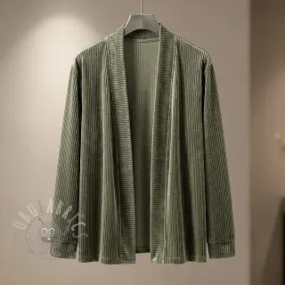 Sametti VELVET LUREX Stripe camo green