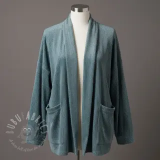Sametti VELVET LUREX Stripe ocean green