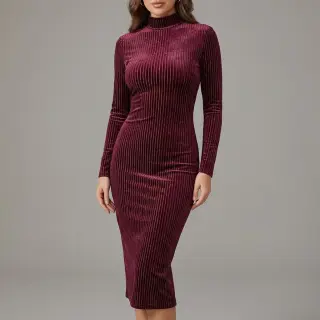 Zamat VELVET LUREX Stripe bordeaux