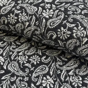 Dekoračná látka jacquard Mumbai allover noir