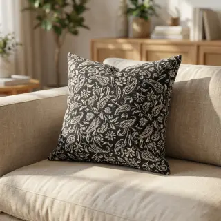 Dekoračná látka jacquard Mumbai allover noir