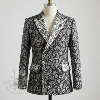 Sisustuskangas jacquard Mumbai allover noir