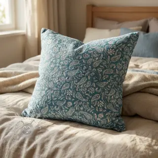 Sisustuskangas jacquard Mumbai allover jade